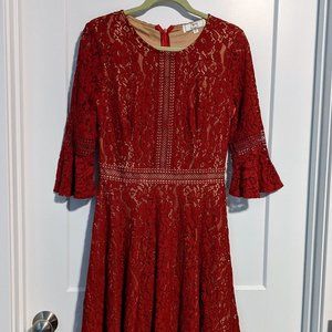 Red lace dress, size small